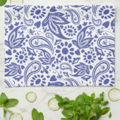 ボホシックかわいらしペイズリーパターン キッチンタオル (折り畳み)