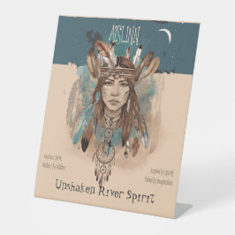 ボホシックで恐れを知らない女の子アート 台座サイン