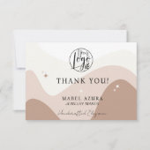 ボホシックなアーストーンジュエリーメーカーQrロゴ サンキューカード (正面)