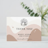 ボホシックなアーストーンジュエリーメーカーQrロゴ サンキューカード (スタンド正面)