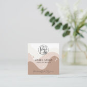 ボホシックなアーストーンジュエリーメーカーQrロゴ スクエア名刺 (スタンド正面)