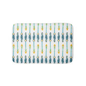 ボホシックなイエローブルーの矢印バスバスターマット バスマット (正面)