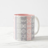 ボホシックなエスニックパーソナライズされた15th誕生日マグ ツートーンマグカップ (正面右)