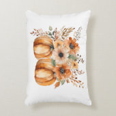 ボホシックなカボチャと花のパターン感謝祭 アクセントクッション (正面(垂直))