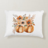 ボホシックなカボチャと花のパターン感謝祭 アクセントクッション (裏面)