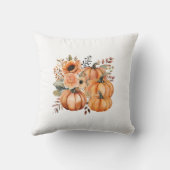 ボホシックなカボチャと花のパターン感謝祭 クッション (裏面)