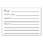 ボホシックなサンゴフローラブライダルシャワーレシピカード テーブルナンバー (裏面)