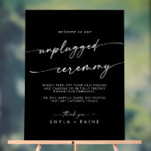 ボホシックなホワイトブラック結婚のプラグ抜き式 アクリルサイン (ニュートラル)