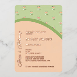 ボホシックなマーガアンドマトリモニーブライダルシャワー 箔招待状