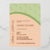 ボホシックなマーガアンドマトリモニーブライダルシャワー 箔招待状 (正面)