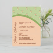 ボホシックなマーガアンドマトリモニーブライダルシャワー 箔招待状 (立ち正面)