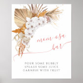 ボホシックな水の色ベビーシャワーマムオーサバー ポスター (正面)