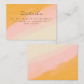 ボホシックな水色ピンクと黄色の詳細 エンクロージャーカード (正面/裏面)