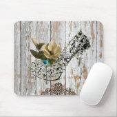 ボホシックな納屋の木の素朴な田舎結婚式 マウスパッド (マウス)