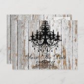 ボホシックな納屋の木の素朴な田舎結婚式 案内ポストカード (正面/裏面)