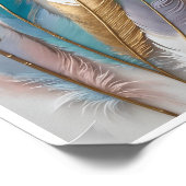 ボホシックな羽絵を描毛のアクリクリッチ混合媒質 ポスター (角)