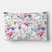 ボホシックな花と蝶モノグラムの アクセサリーポーチ (裏面)