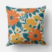 ボホシックな花モダンフォークスタイル クッション (裏面)