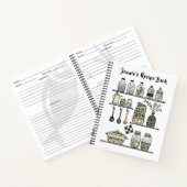 ボホシックな黄色のキッチンデコールレシピ本 ノートブック (内部)