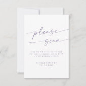 ボホシックほこりっぽい紫QRコード詳細 出欠カード (正面)