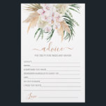 ボホシックアドバイスfor the Bride card<br><div class="desc">パンパスグラスボホシックアドバイスのための花嫁カード</div>