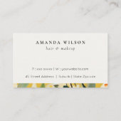 ボホシックイエローオークレー絵を描フローラロイアリティ 名刺 (裏面)