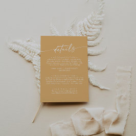 ボホシックイエローマリゴールド結婚ズ詳細 エンクロージャーカード