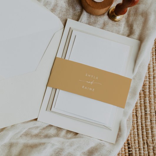 ボホシックイエローマリゴールド結婚ズ 招待状ベリーバンド