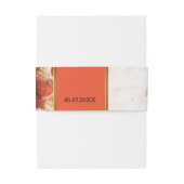 ボホシックイタリアンレッドフローラ結婚ズ 招待状ベリーバンド (裏面例)