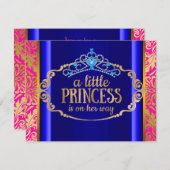 ボホシックインディアンプリンセスベビーシャワー 招待状 (正面/裏面)