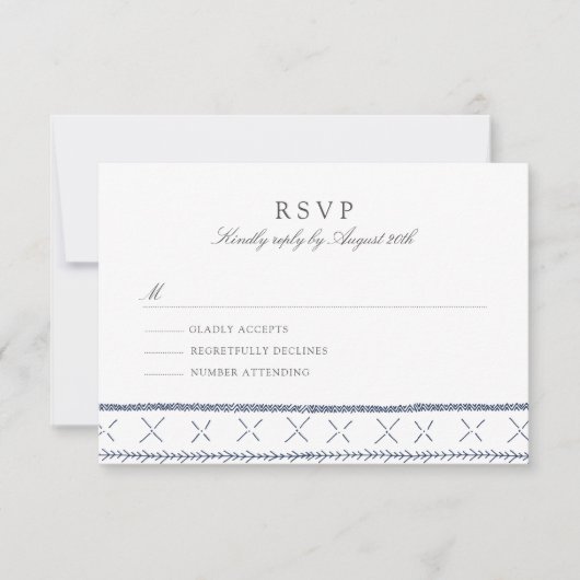ボホシックウェディングRSVP 出欠カード (正面)