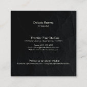 ボホシックウォーターカラーアールデコフローラカウスカル スクエア名刺 (裏面)