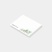 ボホシックウォーターカラーグリーンリーポッテッドハウスプラントNo ポストイット (アングル)