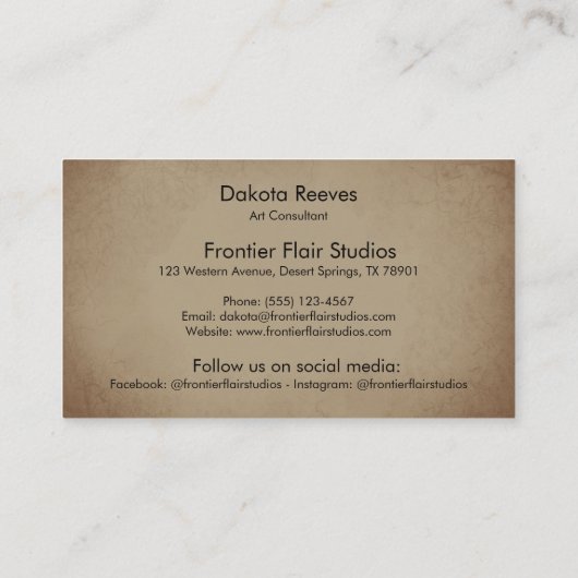 ボホシックウォーターカラーサンフラワーフェザー牛スカル 名刺 (裏面)