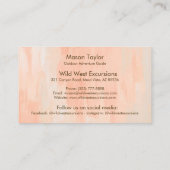 ボホシックウォーターカラートライバルフローラ牛スカル 名刺 (裏面)