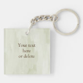 ボホシックウォーターカラートロピカルフローラ牛スカル キーホルダー (裏面)