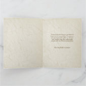 ボホシックウォーターカラーフローラカウースカル結婚ズ サンキューカード (内部)