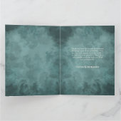 ボホシックウォーターカラーフローラカウースカル結婚ズ サンキューカード (内部)