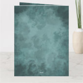 ボホシックウォーターカラーフローラカウースカル結婚ズ サンキューカード (裏面)