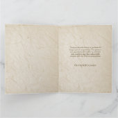 ボホシックウォーターカラーフローラカウースカル結婚ズ サンキューカード (内部)