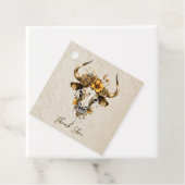 ボホシックウォーターカラーフローラカウースカル結婚ズ フェイバータグ (インサイチュ)