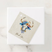 ボホシックウォーターカラーフローラカウースカル結婚ズ フェイバータグ (インサイチュ)