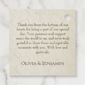 ボホシックウォーターカラーフローラカウースカル結婚ズ フェイバータグ (裏面)