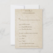 ボホシックウォーターカラーフローラカウースカル結婚ズ 出欠カード (裏面)