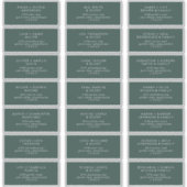 ボホシックエメラルドグリーンゲスト住所 シール (正面)