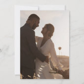 ボホシックエメラルドグリーンスペインのフォトズ結婚ーズ 招待状 (裏面)