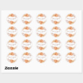 ボホシックオレンジフローラ結婚ズ ラウンドシール (シート)