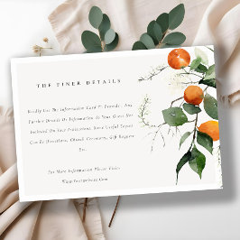 ボホシックオレンジブロッサムボタニカル結婚詳細 エンクロージャーカード