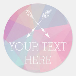 ボホシッククロスアローズパステルポリゴンボヘミアン ラウンドシール