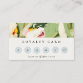 ボホシックグリーンピンク絵を描クフローラロイヤリティ 名刺 (正面)